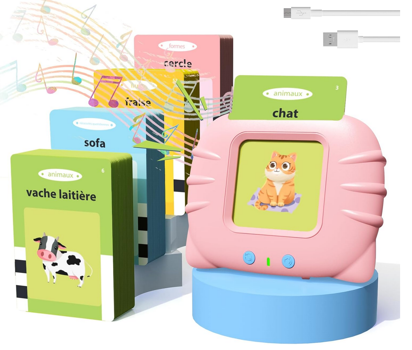 Les Cartes éducatives sonores , écoute, répète, apprends en t’amusant