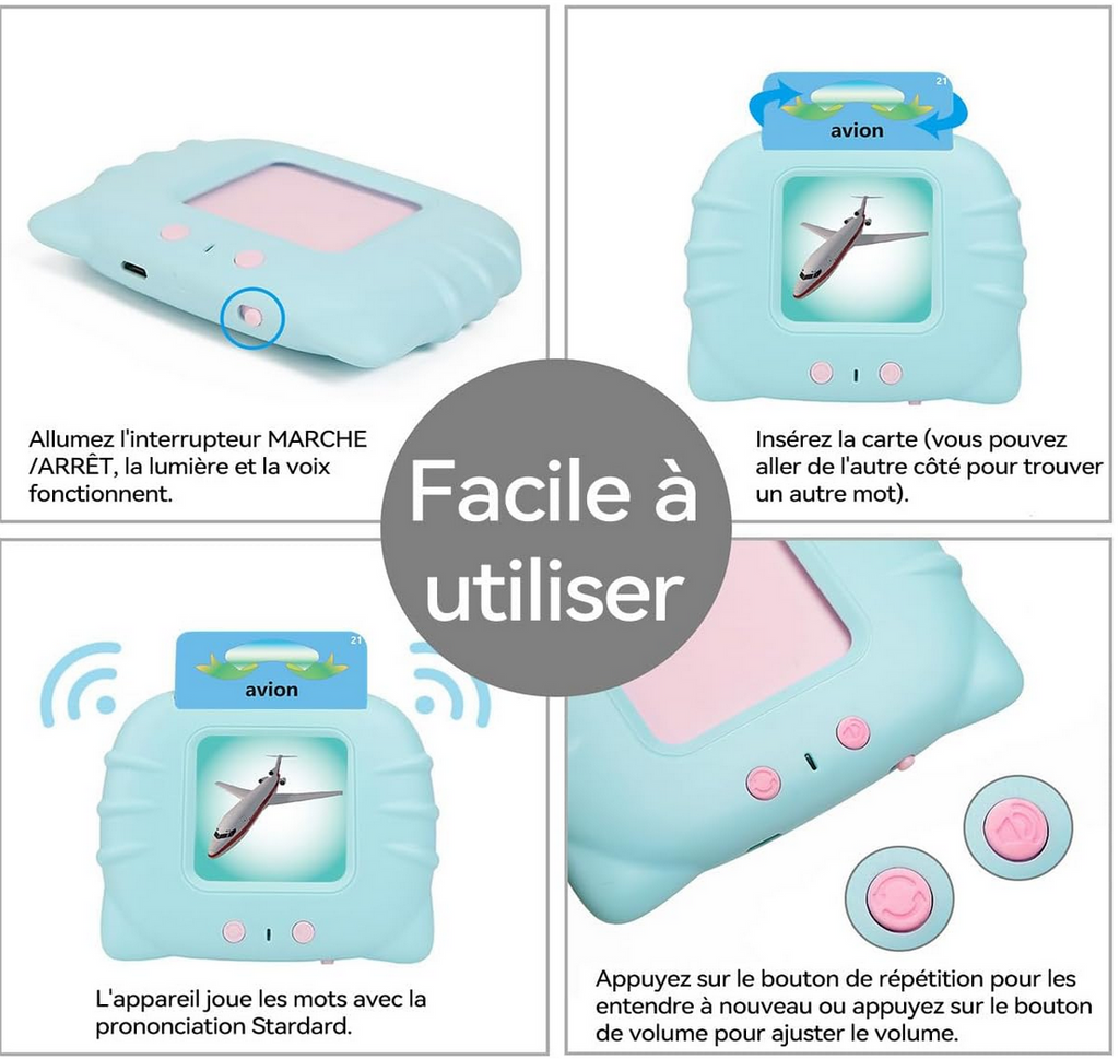 Les Cartes éducatives sonores , écoute, répète, apprends en t’amusant